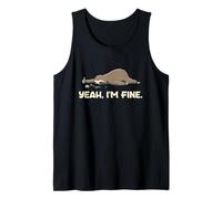 Yeah Fine Sarcasmo Cansado Introvertido Lunes Perezoso Camiseta sin Mangas