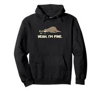 Yeah Fine Sarcasmo Cansado Introvertido Lunes Perezoso Sudadera con Capucha