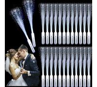 YeahBoom 24 Piezas Varita de Fibra Brillante,Varita Intermitente LED,Bastones Luminosos,Varitas Luminosas para Luces LED Varitas Luminosas Portátiles,para Conciertos de Navidad Suministros