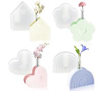 YeahBoom 4PCS Silicona Florero Moldes, Botella Molde de Resina, Moldes Resina Jarrón, Molde Silicona Jarron