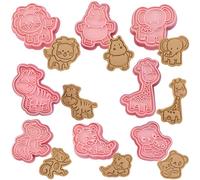 YeahBoom 8 Piezas Moldes Galletas,Cortadores de galletas de 3D,Juego de moldes para galletas,Moldes Galletas Plástico para cookie fondant decoración de pasteles