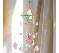 YeahBoom Atrapasoles Cristal,Colgante Cristal,Crystal Suncatcher Ornamento Colgante,Sun Catcher para Ventanas Jardines,Campanas Viento Cristal Atrapasueños para Colgar en Casa, Jardín, Oficina