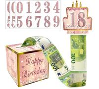 YeahBoom Caja sorpresa para regalos de dinero - DIY Happy Birthday Caja de regalo para cumpleaños, regalo de dinero para familia, niños, amigos