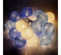 YeahBoom Guirlande Lumineuse Coton Boules Alimenté par Pile,300CM 20LED Guirlande Lumineuse Boule,pour Noël Halloween Anniversaire Mariage Chambre Enfant Fête