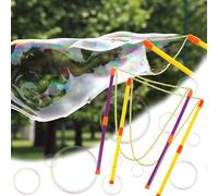 YeahBoom Juego de pompas de jabón gigantes, 2 unidades grandes, diseño telescópico de pompas de jabón, juguetes de burbujas de jabón, fáciles de llevar, para juegos al aire libre, fiestas