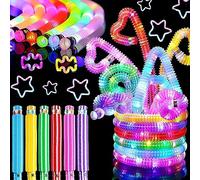 YeahBoom Mini Juguetes Sensoriales de Tubos Luminosos Pop, 12PCS, Juguetes Educativos, Elásticos Multicolor para Aliviar el Estrés