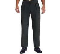 YEAHDOR Pantalones de Danza con Pliegues para Hombres, Alto Talle y Elásticos, para Samba y Cha - Cha