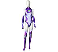 YEAJION Starfire Disfraz Mujer Cosplay Animación Teen Titans Raven Starfire Sexy Uniforme para Adultos Camuflaje Halloween Carnaval Navidad Fiesta Cumpleaños Regalo Violeta Altura 155-190 cm