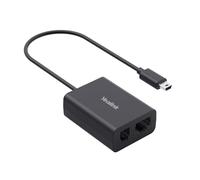 Yealink Adaptador de auriculares EHS62, compatible con teléfono de escritorio Cisco/Avaya/Poly/Grandstream, conecta a auriculares inalámbricos DECT WH64/WH63 E2/WH68