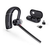 Yealink Auriculares Bluetooth BH71 Pro con llave USB, certificado por equipos, 4 micrófonos de cancelación de ruido, aptos para ordenadores portátiles, auriculares inalámbricos para camioneros de