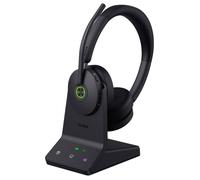 Yealink Auriculares Diadema con Micrófono Dect WH68, Inalámbricos y Alámbricos, Bluetooth 5.3, Reducción de Ruido Activa, 48h de Autonomía, para Llamadas y Música, Negro
