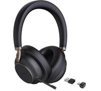 Yealink Auriculares inalámbricos BH76 Plus para el trabajo, auriculares Bluetooth con micrófono retráctil, auriculares ANC con certificación Teams