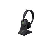 Yealink Auriculares inalámbricos WH68 Teams ANC DECT&Bluetooth, Alcance de 183 m con cancelación de Ruido 6X, 32 Horas de Tiempo de conversación, Auriculares estéreo con cancelación Activa de Ruido