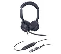 Yealink Auriculares UH46 con Cable USB Dual con Adaptador USB-C/A, Variante de Equipos
