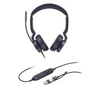 Yealink Auriculares UH46 con Cable USB Dual con Adaptador USB-C/A, Variante de Equipos
