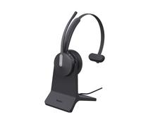 Yealink BH 70 Mono Teams - Auriculares con Soporte de Carga, Bluetooth, 3 micrófonos, cancelación de Ruido, 35 h de duración de la batería, USB-C/A