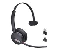 Yealink BH70 - Auriculares Bluetooth inalámbricos Mono con micrófono para el Trabajo, hasta 35 Horas de duración de la batería de conversación, cancelación de Ruido de 3 micrófonos, Auriculares de
