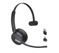 Yealink BH70 - Auriculares inalámbricos con micrófono para PC de trabajo | 3 micrófonos con cancelación de ruido AI, auriculares Bluetooth mono, duración de la batería de 35 horas y botón de silencio