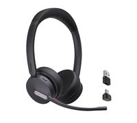 Yealink BH70 - Auriculares inalámbricos con micrófono para trabajar desde | 3 micrófonos con cancelación de ruido AI, auriculares estéreo Bluetooth con certificación Zoom, duración de la batería de 35