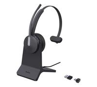 Yealink BH 70 Mono Teams - Auriculares con Soporte de Carga, Bluetooth, 3 micrófonos, cancelación de Ruido, 35 h de duración de la batería, USB-C/A