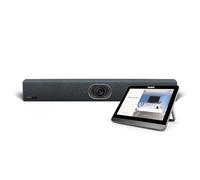 Yealink MeetingBar A20 4K UHD - Barra de video todo en uno con panel táctil CTP18 para habitaciones pequeñas y de grupo, cámara de 20 MP, zoom de 8x, 8 micrófonos, altavoz de 5 W, marco automático
