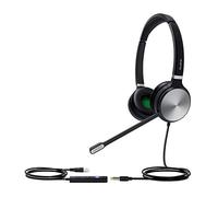 Yealink Uh36 Dual Auriculares Diadema Negro, Plata - Yealink Uh36 Dual, Auriculares, Diadema, Oficina/Centro de Llamadas, Negro, Plata, Binaural, Tecla Múltiple, Volume +, Volume -