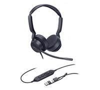 Yealink UH42 Dual UC USB-C/A Auriculares Alámbrico Diadema Llamadas/Música USB Type-C / USB Type-A Negro