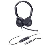 Yealink UH42 SE Dual Teams - Auriculares USB C/A, micrófono binaural, cancelación de Ruido, Altavoz de 35 mm, Control en línea, USBC-C/A y 3,5 mm, cómodas Almohadillas para los oídos, Certificado por