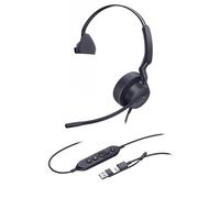 Yealink UH42 SE Mono USB-C/A Headset Teams - Certificación AI-Noise-Cancelling, Altavoz de 35 mm, Control en línea, Auriculares giratorios, Plug and Play, Diadema cómoda para Llamadas Profesionales