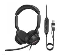 Yealink UH46 - Auriculares estéreo USB con micrófono, auriculares con cable de escritorio con reducción de ruido, auriculares USB-C/A para PC, oficina, centro de llamadas, equipos certificados