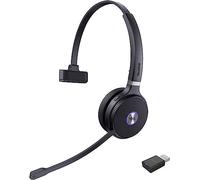 Yealink WH62 - Auriculares inalámbricos mono DECT portátiles, compatibles con equipos y zoom, cancelación de ruido con micrófono, 120 m, 10 horas, auriculares de oficina para VoIP, teléfono