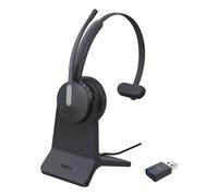 Yealink WH64 Headset On-Ear DECT/Bluetooth Negro con Base de Carga
