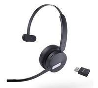 Yealink WH64 Híbrido con Dongle DECT, Alcance de 150 m, 26 Horas de Conversación, Auriculares Bluetooth para Teams, Zoom, Micrófono con Cancelación de Ruido 3X, Auriculares para PC y Teléfono
