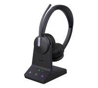 Yealink WH64 Hybird Dual Auricular On-Ear DECT Bluetooth Negro