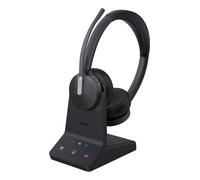 Yealink WH64 Hybird Dual Auricular On-Ear DECT Bluetooth Negro