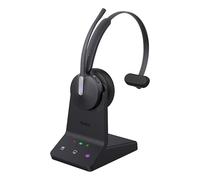 Yealink WH64 Mono Teams - Auriculares con estación Base, Ideal para Equipos de Microsoft, cómodo diseño de una Oreja, reducción de Ruido, Puerto USB