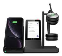 Yealink WH66 Dual Auriculares DECT Inalámbricos Estación de Trabajo UC Todo en Uno para Microsoft Teams con Pantalla Táctil y Carga Inalámbrica