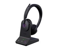 Yealink WH68 ANC DECT - Auriculares inalámbricos con micrófono, micrófono 4X con cancelación de ruido AI, rango de 600 pies, auriculares de trabajo en la oreja, tiempo de conversación de 32 horas