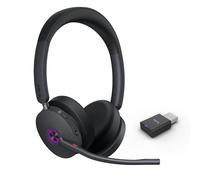 Yealink WH68 Hybrid ANC DECT Auriculares inalámbricos con micrófono, auriculares Bluetooth de escritorio con dongle DECT, 4 micrófonos ANC, alcance de 150 m, tiempo de conversación 32 H, para Teams