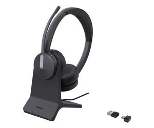 Yealink Yealink BH70 Dúo Teams con base de carga Auricular inalámbrico estéreo Bluetooth con certificación Teams, cancelación de ruido, dongle USB-C/A y base