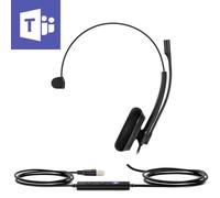 Yealink Yealink UH34 Lite Teams Auricular Mono con conexión USB para PC y teléfonos IP - con almohadillas de espuma para un confort diario
