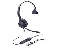 Yealink Yealink UH42 MS Mono USB-CA Auriculares con cable USB-C/A optimizados para Teams con micrófono con cancelación de ruido IA, altavoz HD y control de