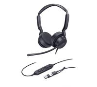 Yealink Yealink UH42 UC Duo USB-C/A Auriculares UC con cable y micrófono con cancelación de ruido IA, conectividad USB dual, audio de banda ancha y controles