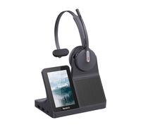 Yealink Yealink WH64 Mono Workstation Auricular DECT Bluetooth Auricular profesional inalámbrico con estación todo en uno que integra hub, altavoz y pantalla