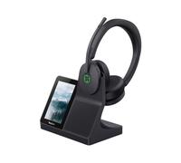 Yealink Yealink WH68 Workstation Auricular DECT Bluetooth Auricular inalámbrico profesional con estación todo en uno que integra hub, altavoz y pantalla