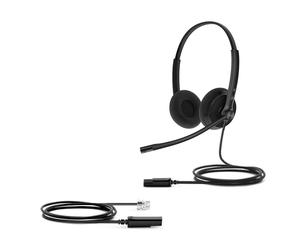 Yealink Yealink YHS34 Lite Duo Auricular Duo con conexión QD y cable RJ, con almohadillas cómodas - ideal para oficinas y comunicaciones IP