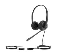 Yealink YHS34 DUAL auricular y casco Auriculares Alámbrico Diadema Oficina/Centro de llamadas Negro