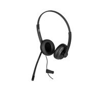 Yealink YHS34 Dual - Auriculares de Banda Ancha con Almohadillas de Cuero para teléfonos IP