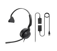 Yealink YHS36 E2 Auriculares telefónicos con conector rápido QD RJ9. Auriculares con cable compatibles con teléfonos Poly, Avaya y Snom. Auriculares monoaurales con micrófono para teléfonos de oficina