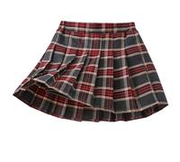 Yealoo Falda Corta Plisada para Niña Cintura Elástica Uniforme Falda con Interior Shorts